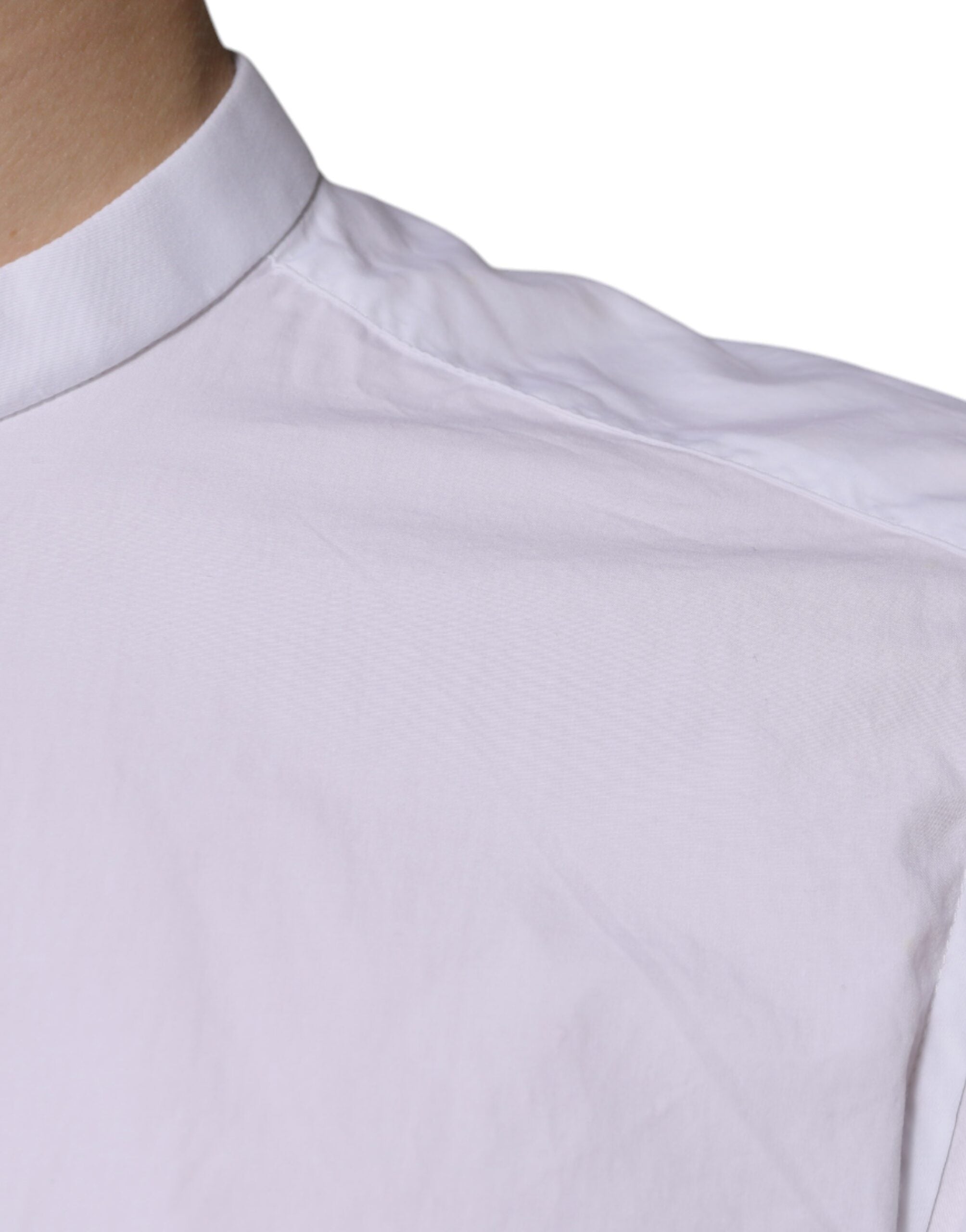 Dolce & Gabbana White Cotton Shirt MARTINI Slim Fit